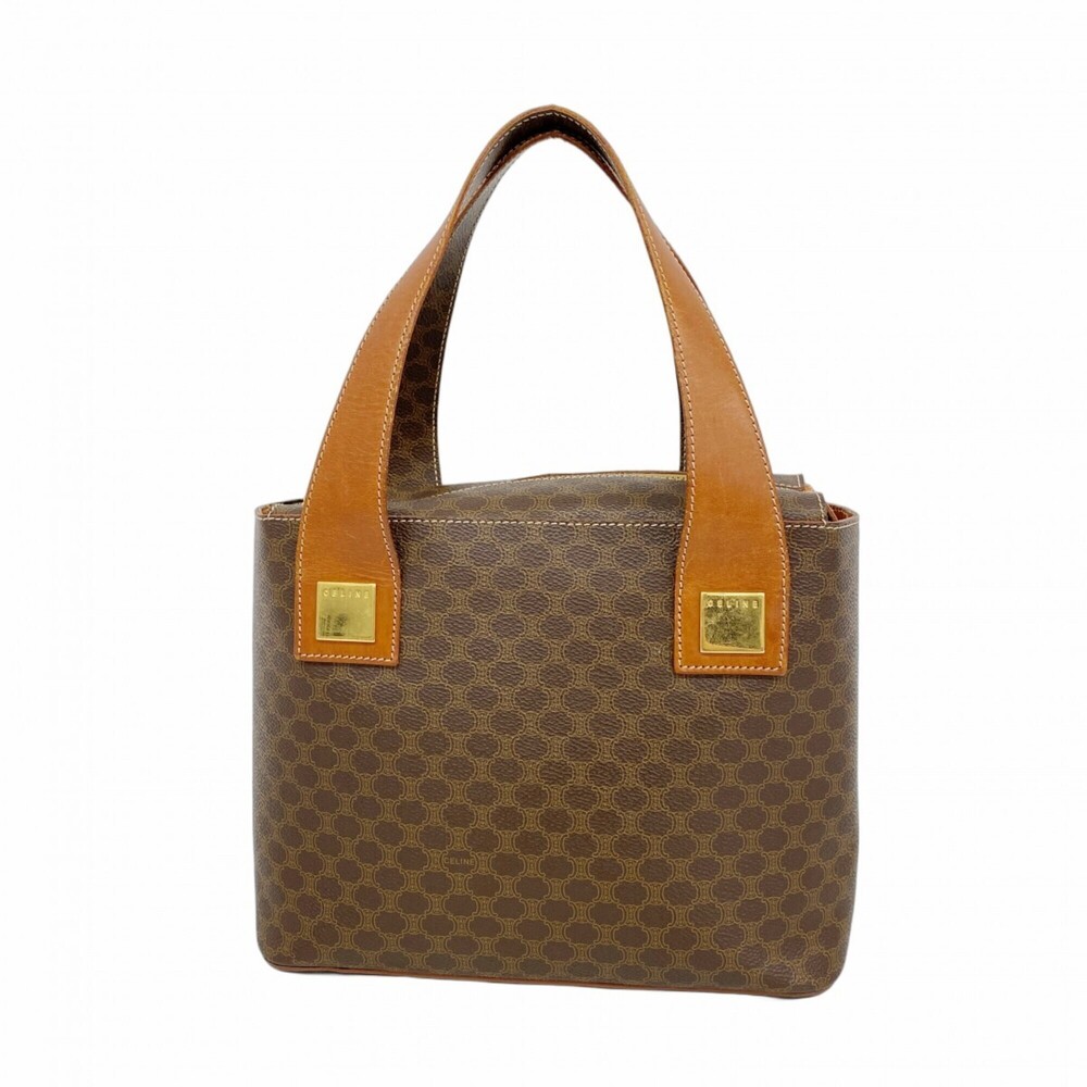 Celine Macadam Tote Bag, Brown, Women's